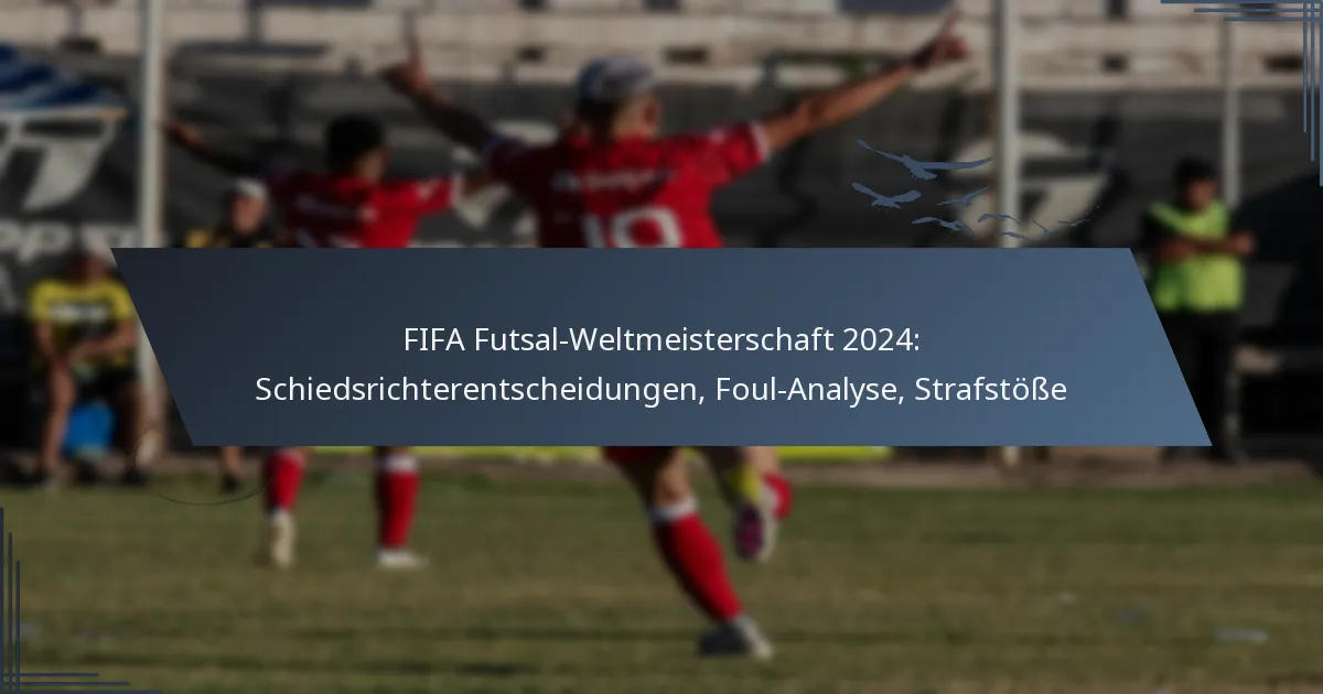 FIFA Futsal-Weltmeisterschaft 2024: Schiedsrichterentscheidungen, Foul-Analyse, Strafstöße