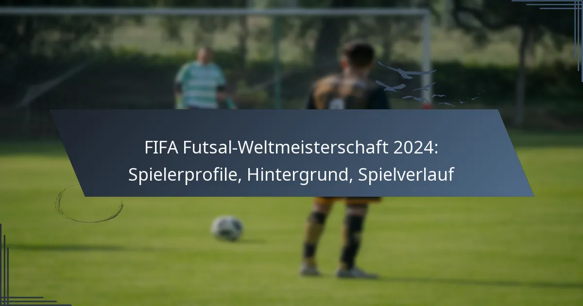 FIFA Futsal-Weltmeisterschaft 2024: Spielerprofile, Hintergrund, Spielverlauf