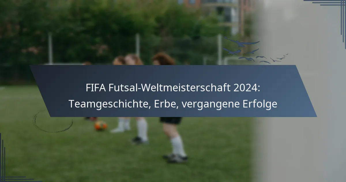 FIFA Futsal-Weltmeisterschaft 2024: Teamgeschichte, Erbe, vergangene Erfolge