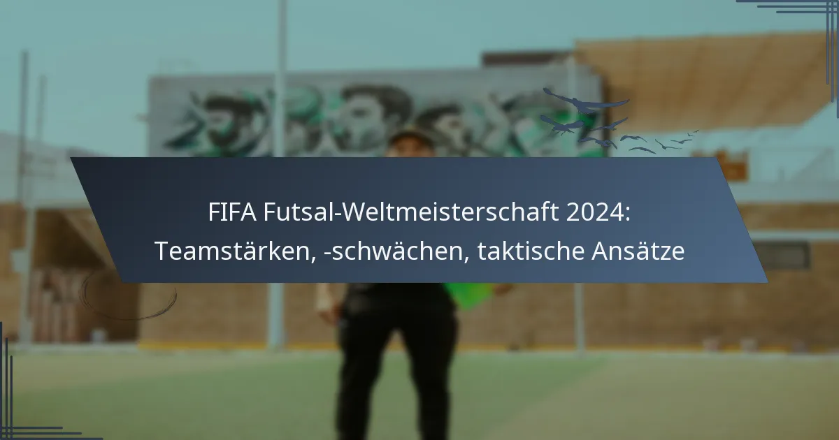 FIFA Futsal-Weltmeisterschaft 2024: Teamstärken, -schwächen, taktische Ansätze